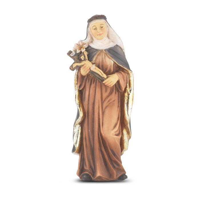 4" Saint Catherine of Siena Statue w/Holy Card Boxed 1735-416