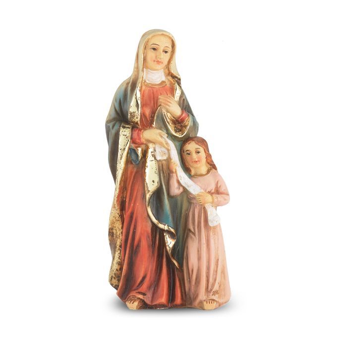 4" Saint Anne Statue/w Holy Card Boxed 1735-610