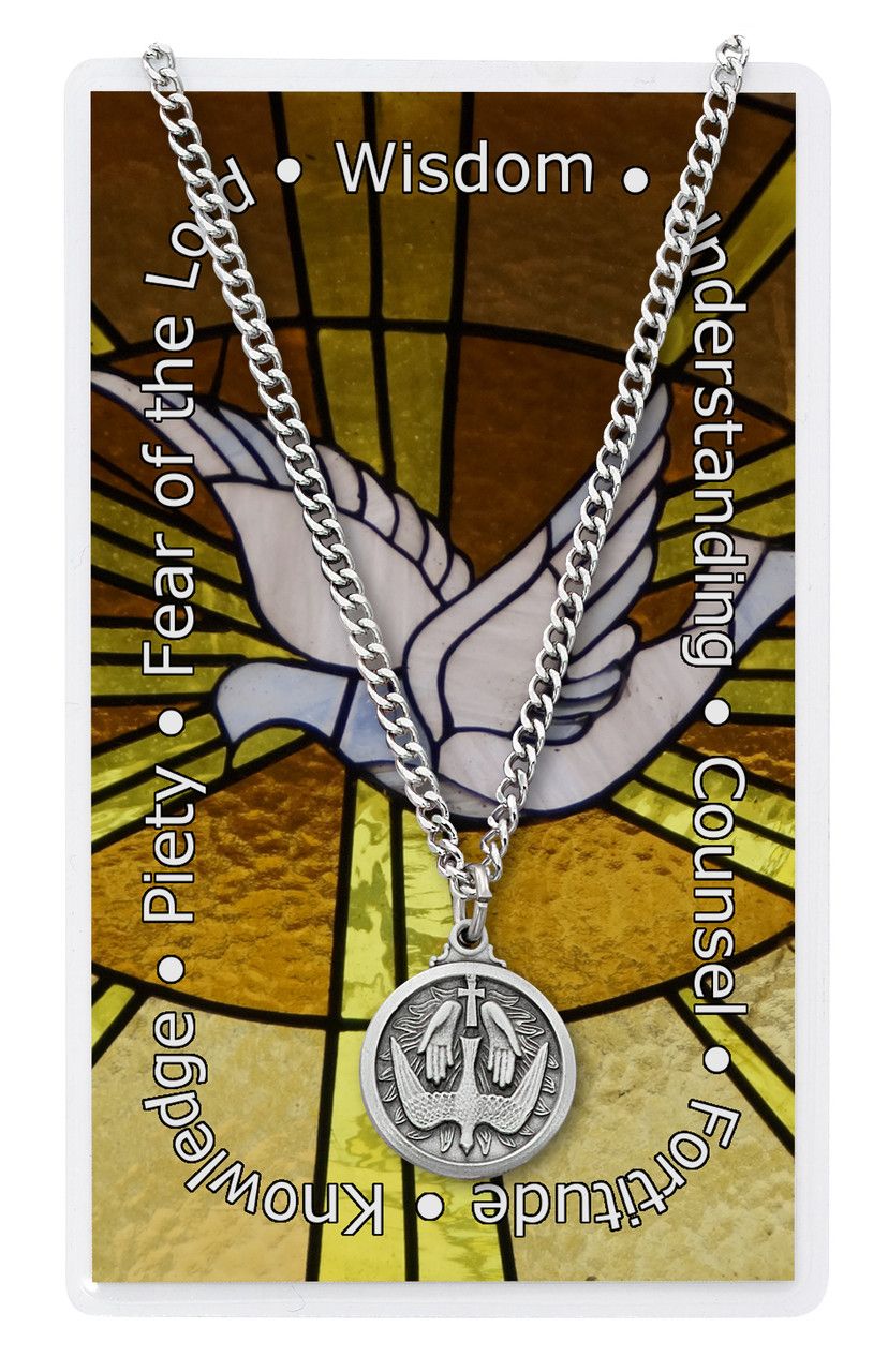PSD600HS Holy Spirit prayer card set w/medal