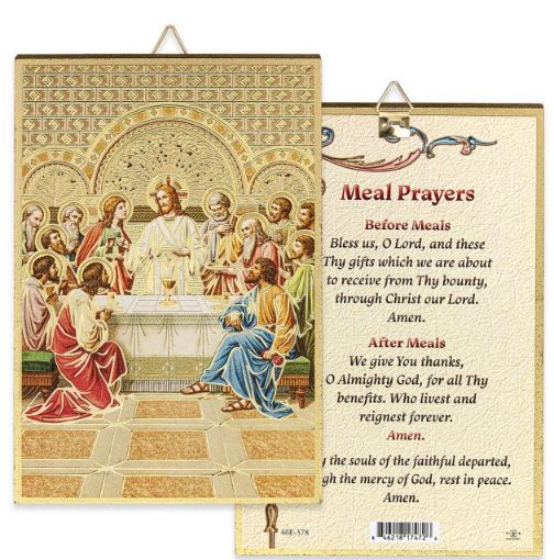 46E-378 Last Supper Mosaic Plaque Portrait