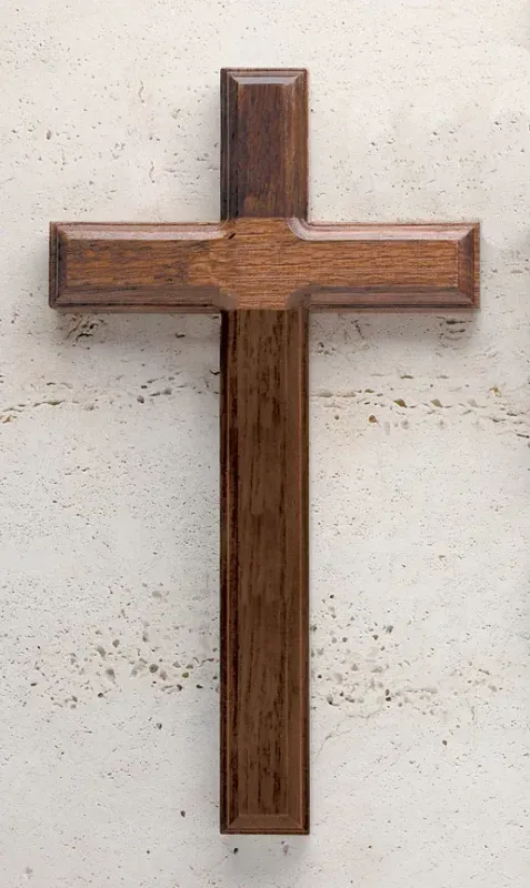      17/517 11in Beveled Walnut Cross
