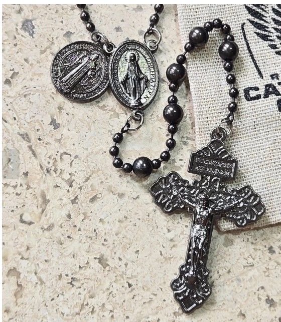          Combat Rosary Gun Metal RCGCBTROS-GM