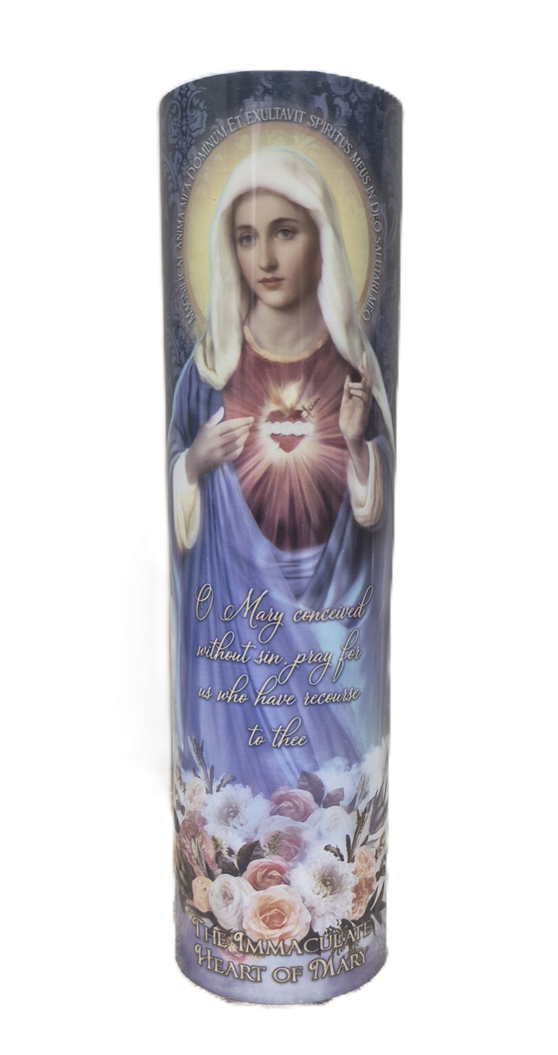 Immaculate Heart of Mary LED Candle C-8005