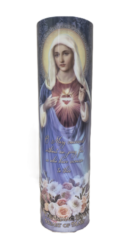 Immaculate Heart of Mary LED Candle C-8005