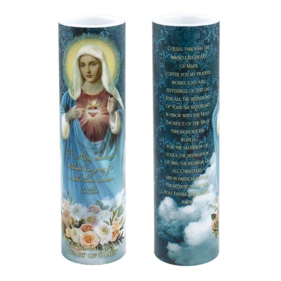 Immaculate Heart of Mary LED Candle C-8005