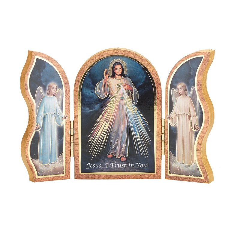 5" Divine Mercy Triptych 1205-123