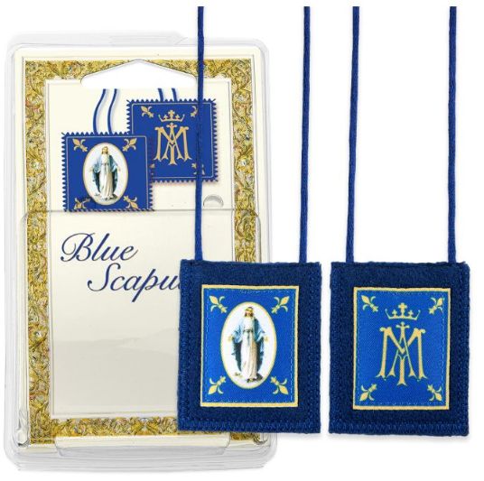 1514-253X Our Lady Blue Wool Scapular
