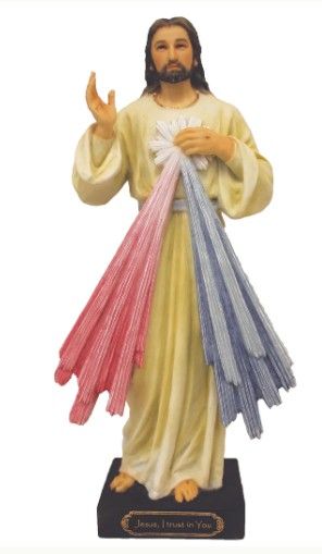 8"Divine Mercy Statue Fully Hand Painted SR-77018-C
