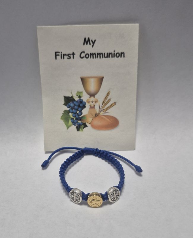        First Communion Benedict Dark Blue Cord ZZ27DB