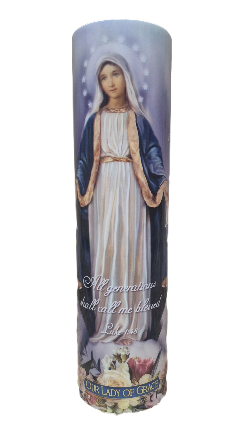        Our Lady of Grace LED Candle C-8003