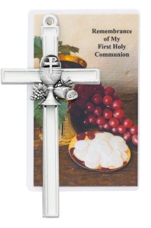 5" White Communion Cross 75-41