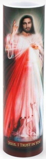 Divine Mercy LED Candle C-8001