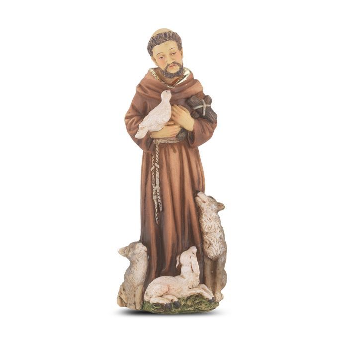4"Saint Francis of Assisi Statue w/Holy Card Boxed 1735-310