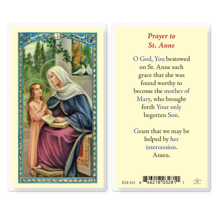 St. Anne Holy Card E24-611