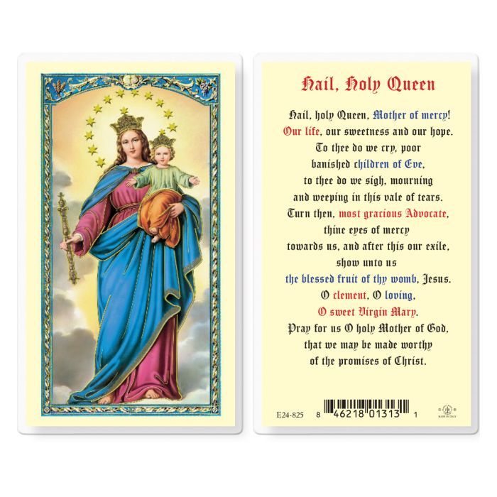 Hail Holy Queen Holy Card E24-825