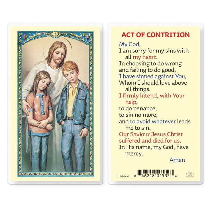 E24-764 Act of Contrition the Comforter Holy Card (800-317)