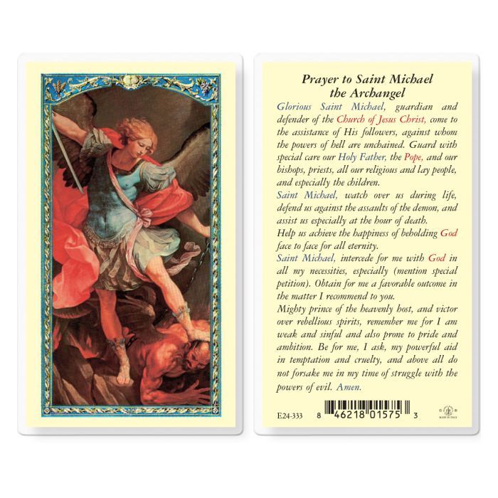        Prayer to Saint Michael Holy Card E24-333
