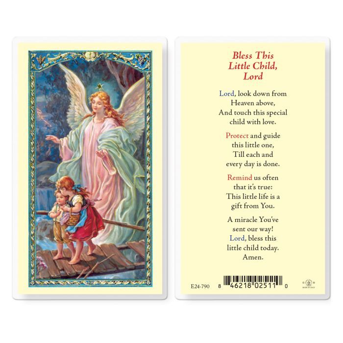        Bless this Little Child Lord Laminated Holy Card E24-790 