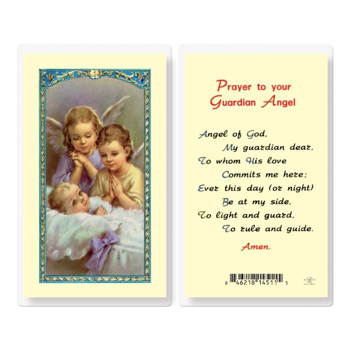 E24-351 Guardian Angels Angel of God Holy Card (800-265)