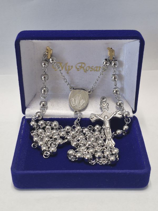 Stainless Steel Rosary - 6 mm 26-4990