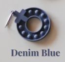      Decade Rosary Pop It Keychain Denim Blue