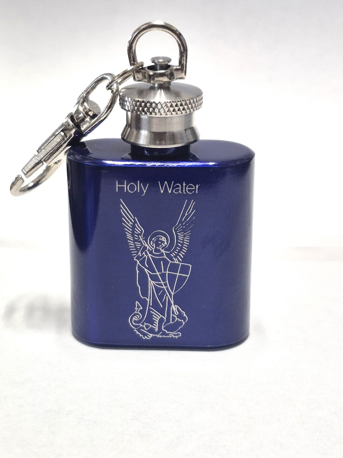       Michael Stainless Blue Holy Water Bottle HWSS-MIC BL