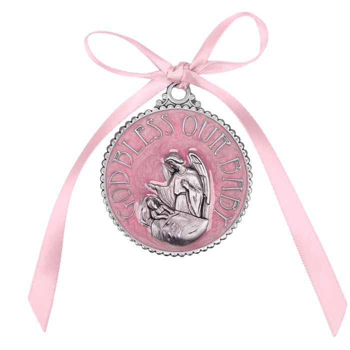 2717PK Guardian Angel Crib Medal