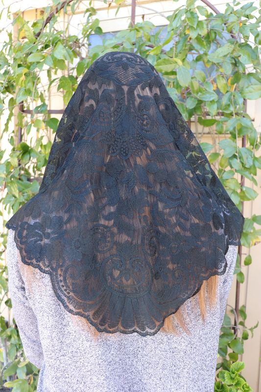        Lydia Triangle Veil Black 9668