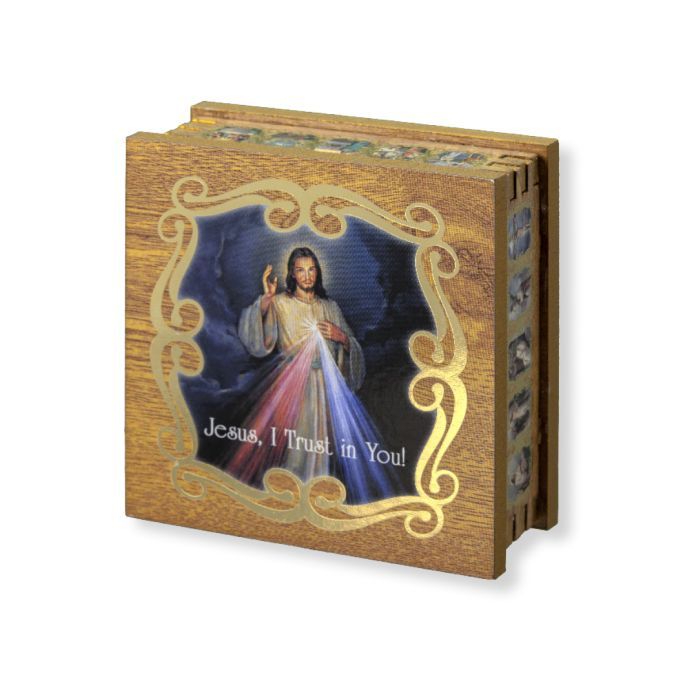 Divine Mercy Wood Keepsake Box 4001-123