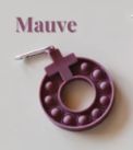 Decade Rosary Pop It Keychain - Mauve