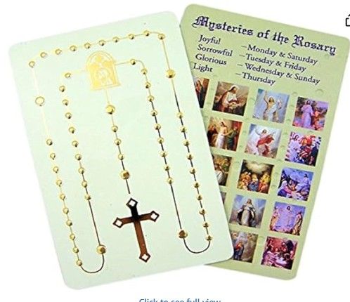       Pocket Rosary Card