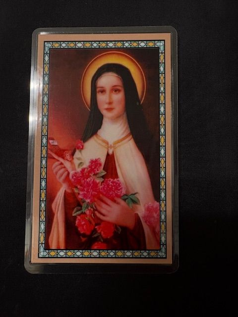       St. Therese of Lisieux Medal w/ Prayer Card - 18" Chain - PSD500TF ***