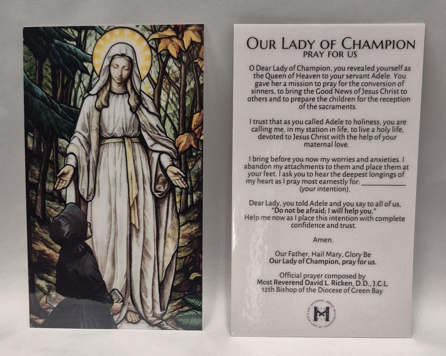 Our Lady of Champion Holy Card