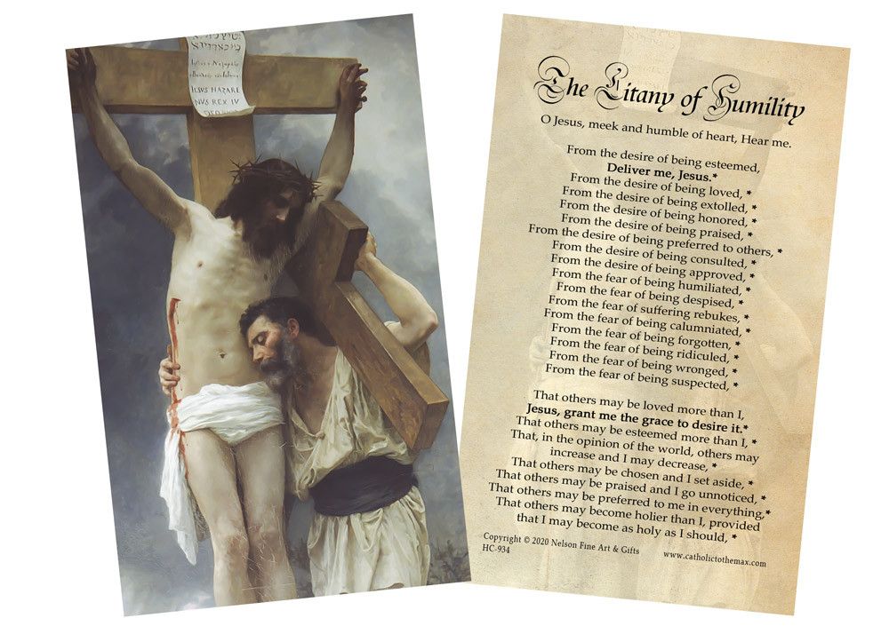       Litany of Humility Holy Card HC-934