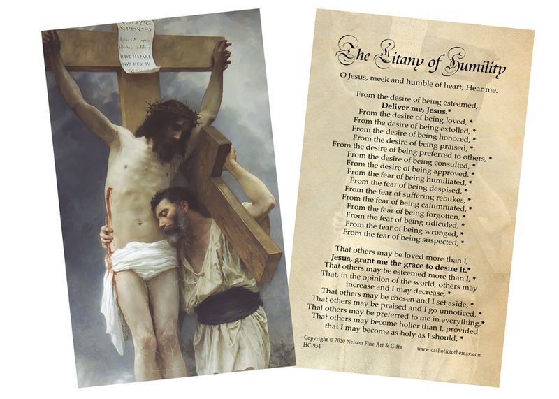       Litany of Humility Holy Card HC-934