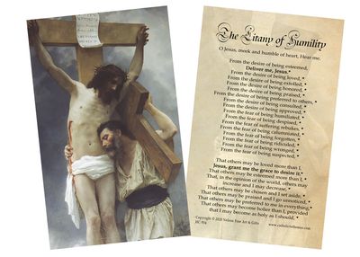       Litany of Humility Holy Card HC-934