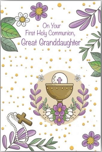 On Your First Holy Communion Great Granddaughter 86329