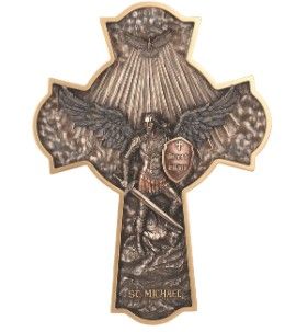 10" St Michael Cold Cast Bronze SR-78658