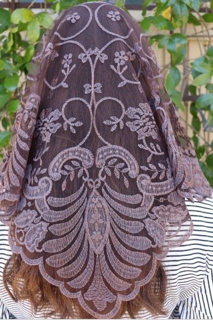 Jacinta Triangle Veil Coffee 9625