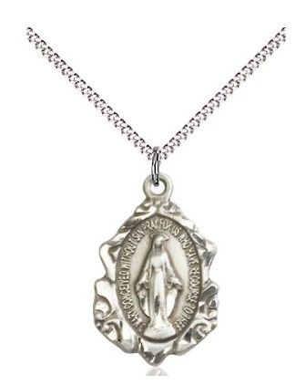 SS Miraculous Medal 18" RH Chain - 0822MSS/RH/C05-LC