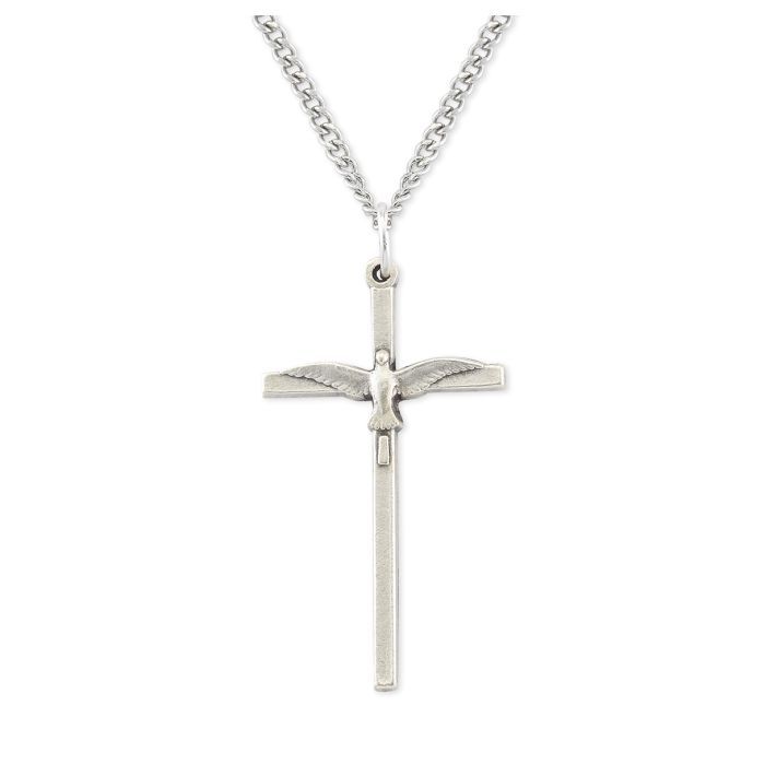 1.5" Holy Spirit Cross 18" Chain 22008BX