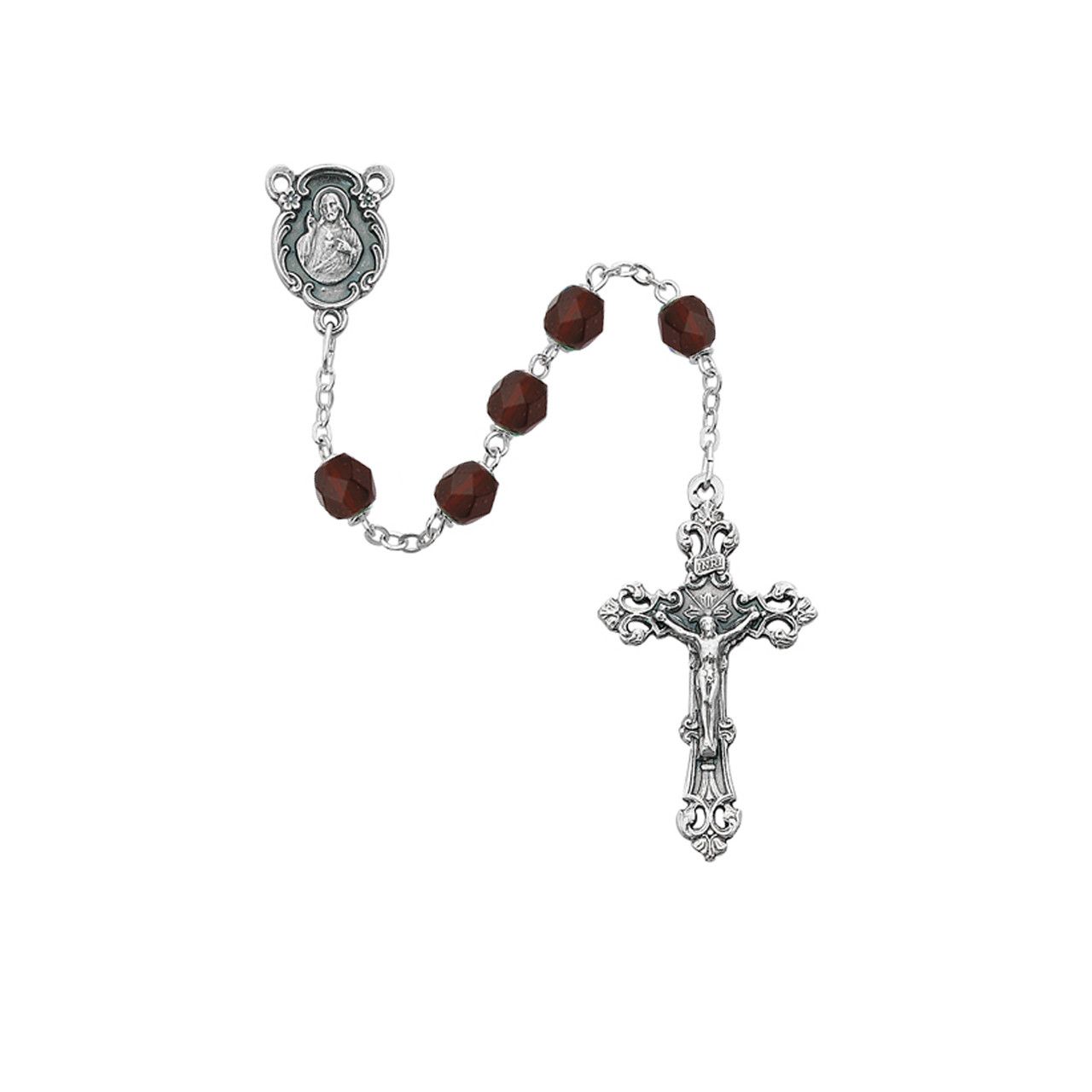 JanuaryGarnet Birthstone Rosary 875-GAG