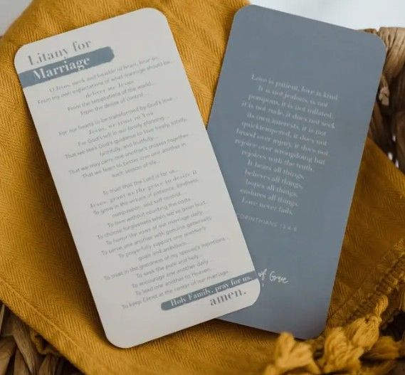        Litany for Marriage Holy Card