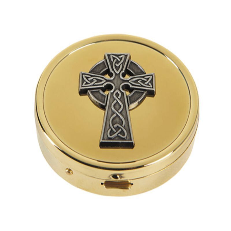 2" Celtic Cross Pyx Brass B3422