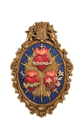        6"x14" 3 Hearts Plaque Hand Painted SR-78619-C