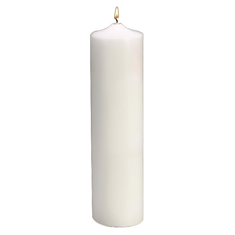 3"x9" Plain White Pillar Candle 48063