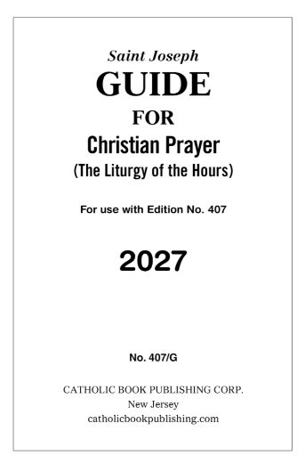 2027 Guide for Christian Prayer Large Print 407/G