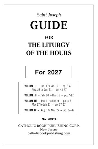2027 Guide for Liturgy of the Hours 4 Volume Large Print 709/G