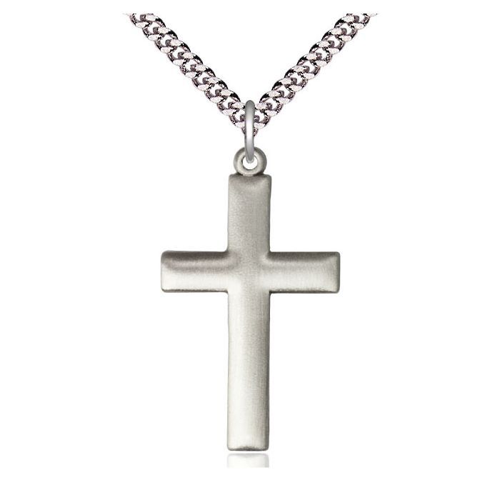       Cross Sterling Silver Mat Finish 24" Heavy Curb Chain - 6257SS/24S C54-LC