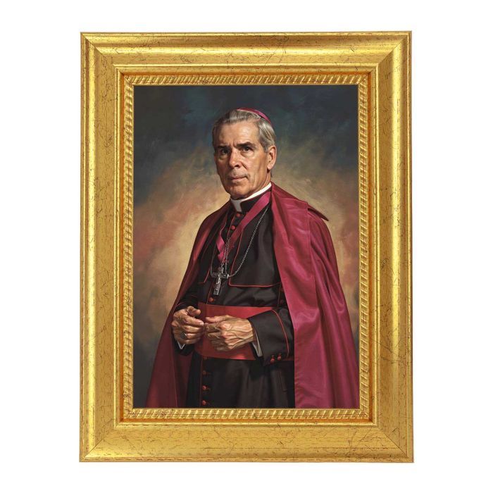 5"x7" Blessed Fulton Sheen Gold Frame 570-594A